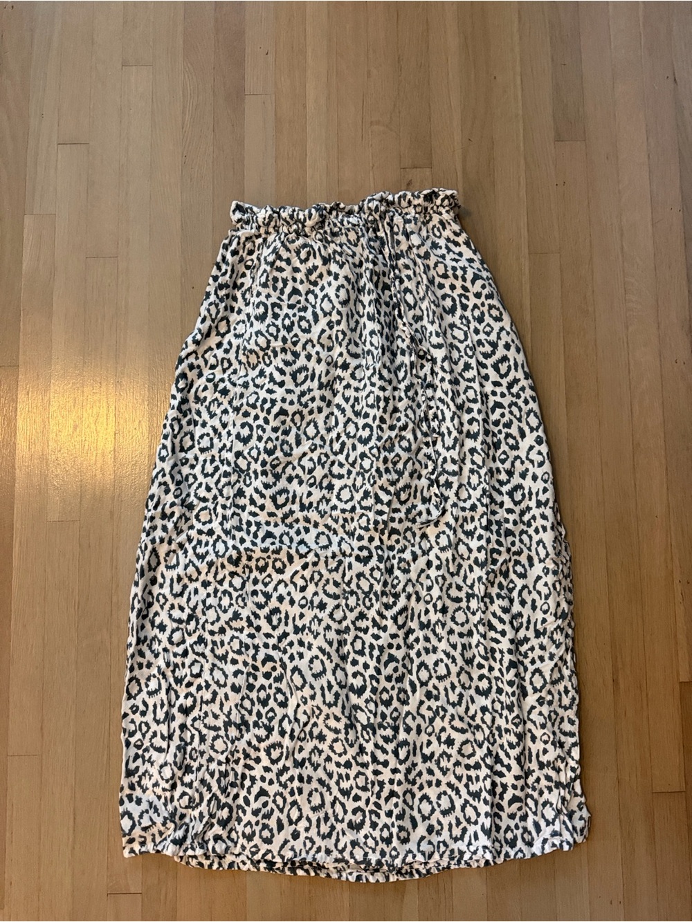 Emerson Fry Black & White Leopard Maxi Skirt